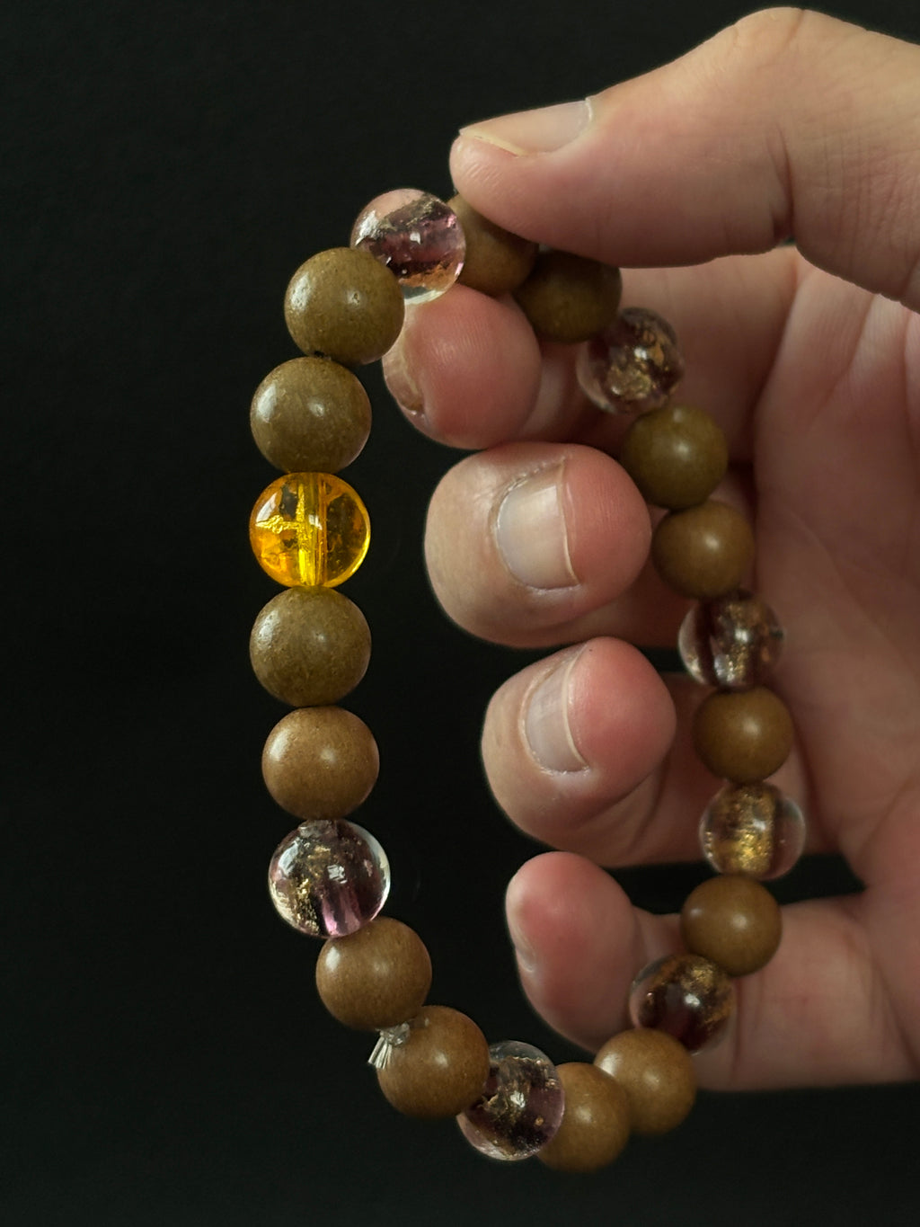 Five-Element Herbal & Aromatic Bracelet Collection Fire Element - Southern Red (Huo Nan Hong) (Bei Shui Hei) (Mu Dong Qing)(Jin Xi Bai) (Jin Xi Bai) (Inspired by the Ancient Chinese Five Elements: Metal, Wood, Water, Fire, Earth)