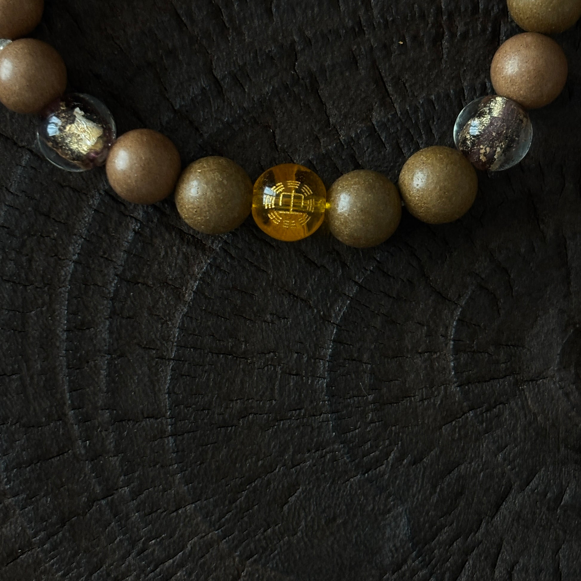 Five-Element Herbal & Aromatic Bracelet Collection Fire Element - Southern Red (Huo Nan Hong) (Bei Shui Hei) (Mu Dong Qing)(Jin Xi Bai) (Jin Xi Bai) (Inspired by the Ancient Chinese Five Elements: Metal, Wood, Water, Fire, Earth)