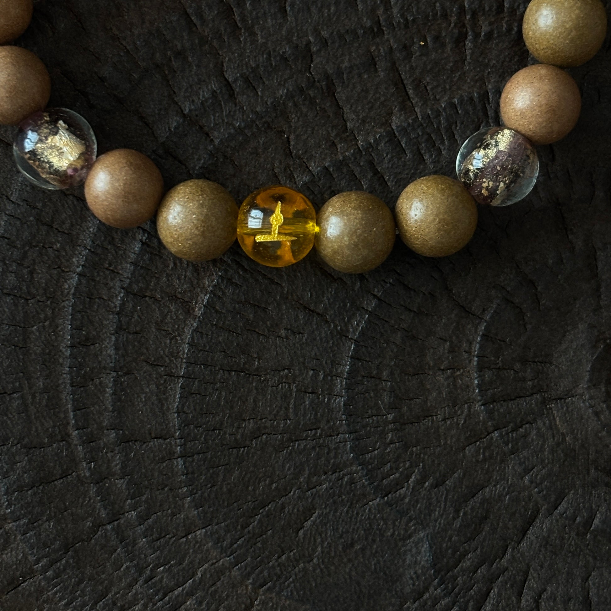 Five-Element Herbal & Aromatic Bracelet Collection Fire Element - Southern Red (Huo Nan Hong) (Bei Shui Hei) (Mu Dong Qing)(Jin Xi Bai) (Jin Xi Bai) (Inspired by the Ancient Chinese Five Elements: Metal, Wood, Water, Fire, Earth)