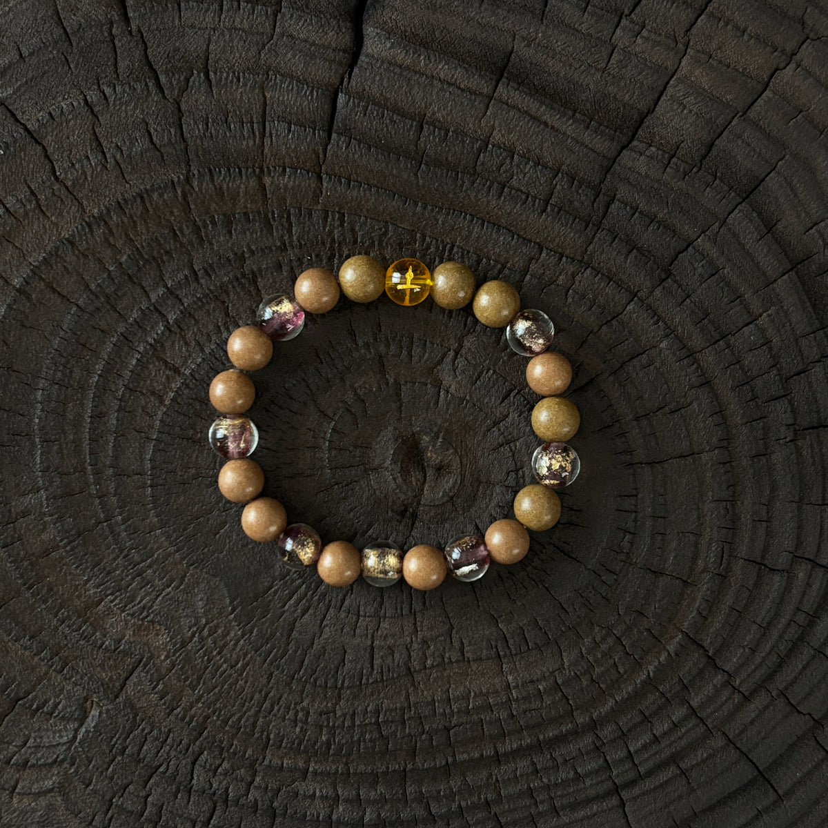 Five-Element Herbal & Aromatic Bracelet Collection Fire Element - Southern Red (Huo Nan Hong) (Bei Shui Hei) (Mu Dong Qing)(Jin Xi Bai) (Jin Xi Bai) (Inspired by the Ancient Chinese Five Elements: Metal, Wood, Water, Fire, Earth)