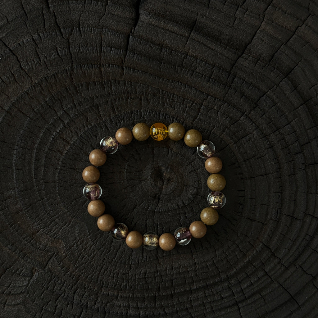 Five-Element Herbal & Aromatic Bracelet Collection Fire Element - Southern Red (Huo Nan Hong) (Bei Shui Hei) (Mu Dong Qing)(Jin Xi Bai) (Jin Xi Bai) (Inspired by the Ancient Chinese Five Elements: Metal, Wood, Water, Fire, Earth)