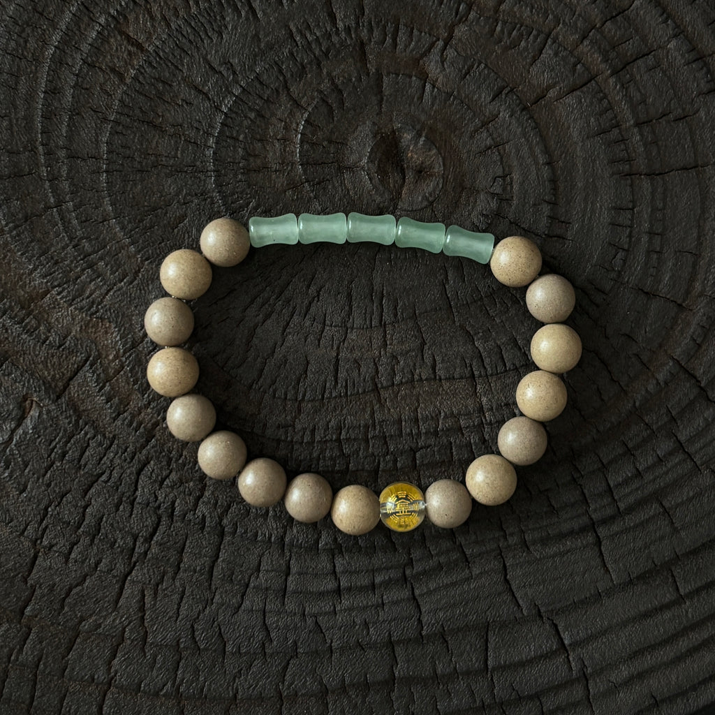 Five-Element Herbal & Aromatic Bracelet Collection Metal Element - Western White (Jin Xi Bai) (Inspired by the Ancient Chinese Five Elements: Metal, Wood, Water, Fire, Earth)