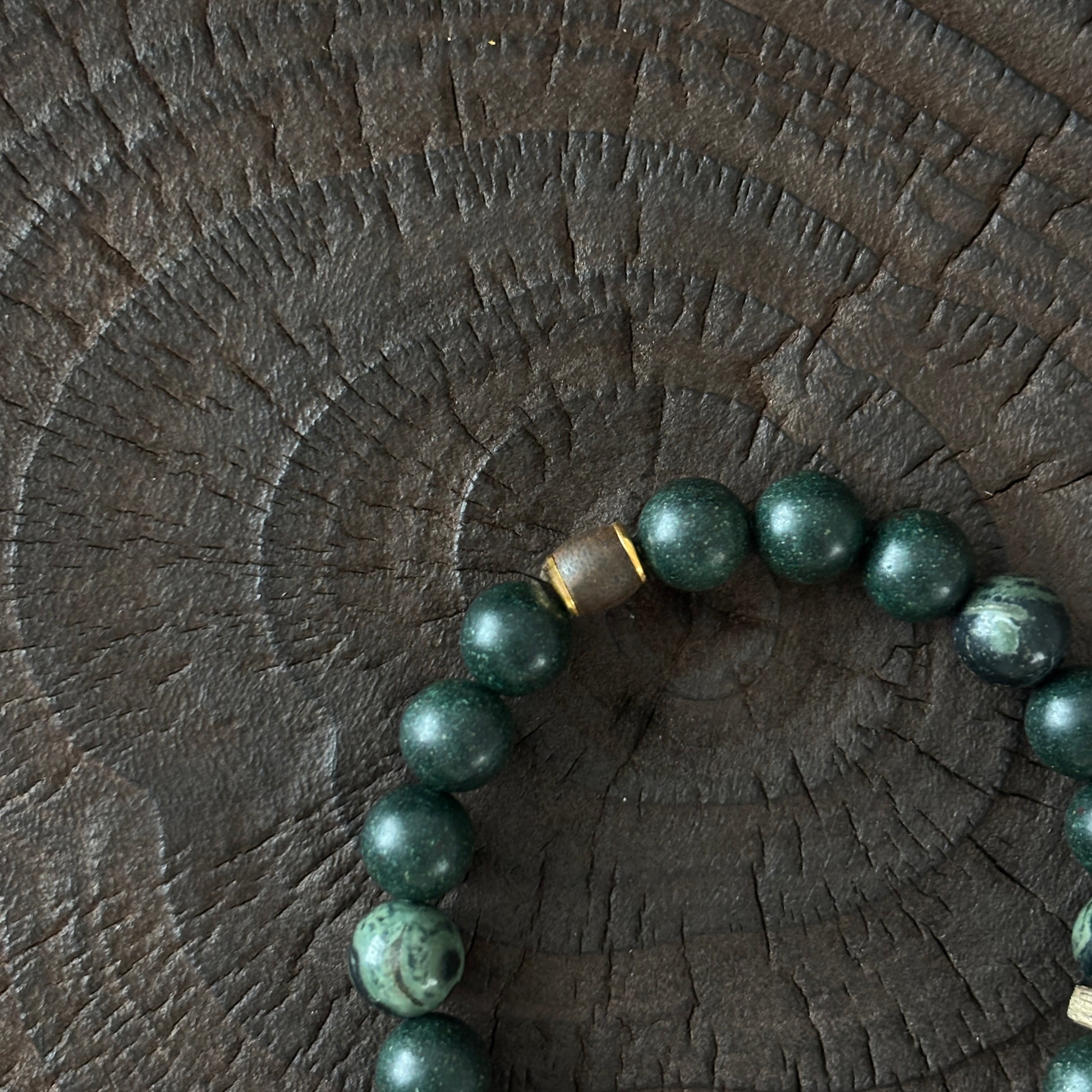 Five-Element Herbal & Aromatic Bracelet Collection Wood Element - Eastern Green (Mu Dong Qing)(Jin Xi Bai) (Jin Xi Bai) (Inspired by the Ancient Chinese Five Elements: Metal, Wood, Water, Fire, Earth)